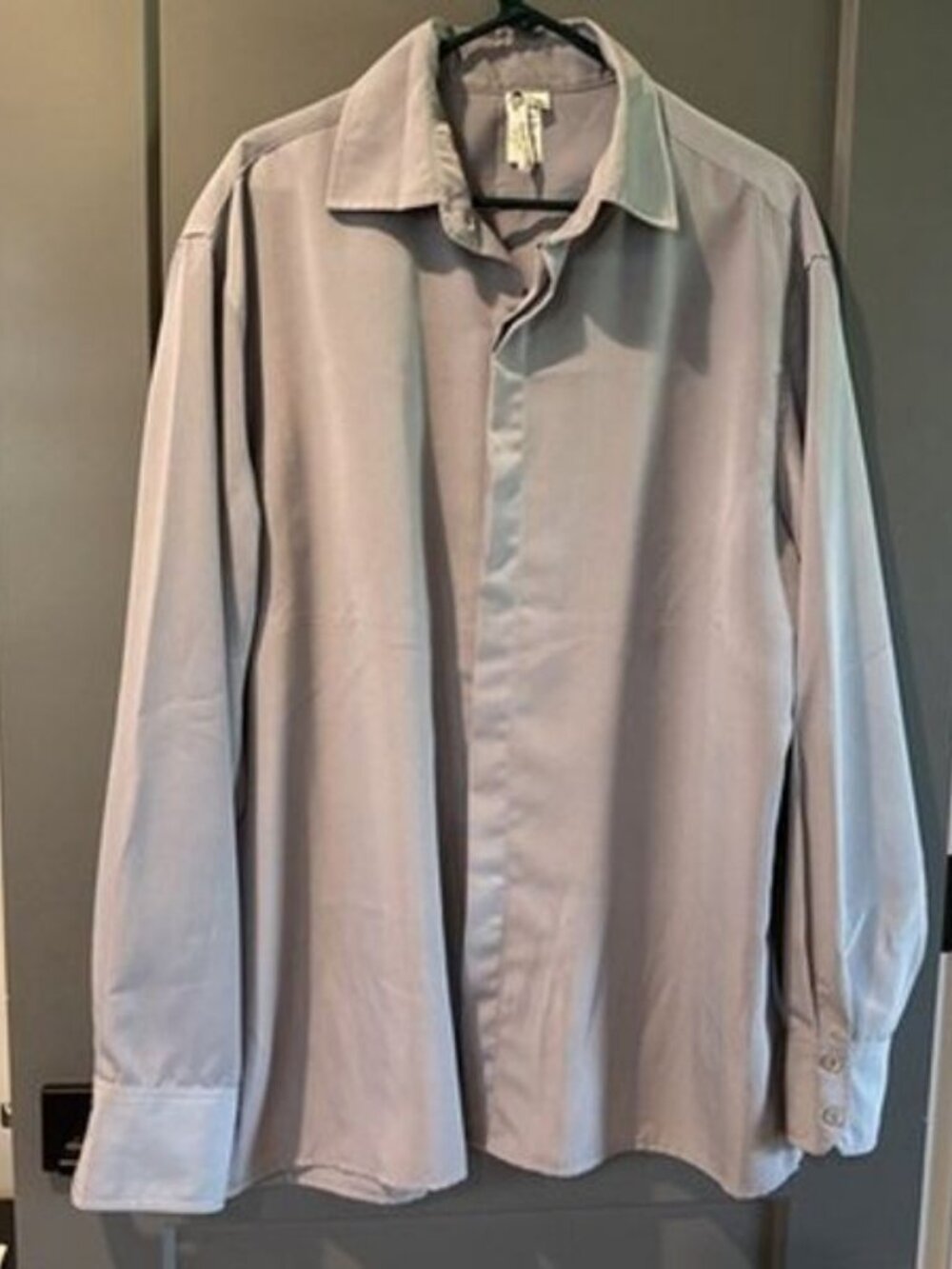 Praise Hymn Shirt Mens XL Grey Long Sleeve Casual Button Up USA